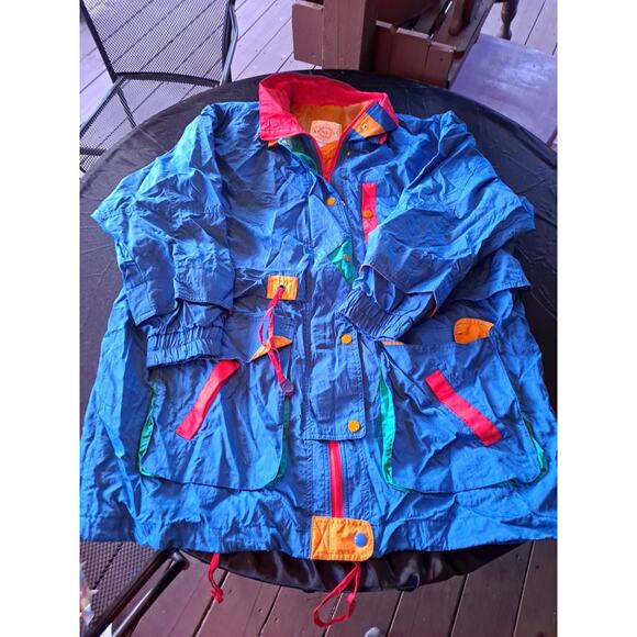 Venezia Tops - Women’s Venezia Hoodie Wind Breaker So. 22/24 Full zip Front Elastic Cuffs Blue